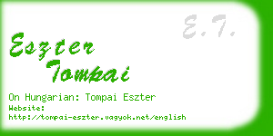 eszter tompai business card